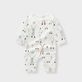 Light And Soft Bamboo Fiber Baby Jumpsuit Floral Animal Cute Print Spring Autumn Newborn Clothes Unisex Long Sleeve Baby Rompers For Boys Girls
